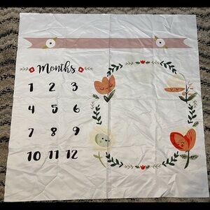 Floral Baby Milestone Blanket